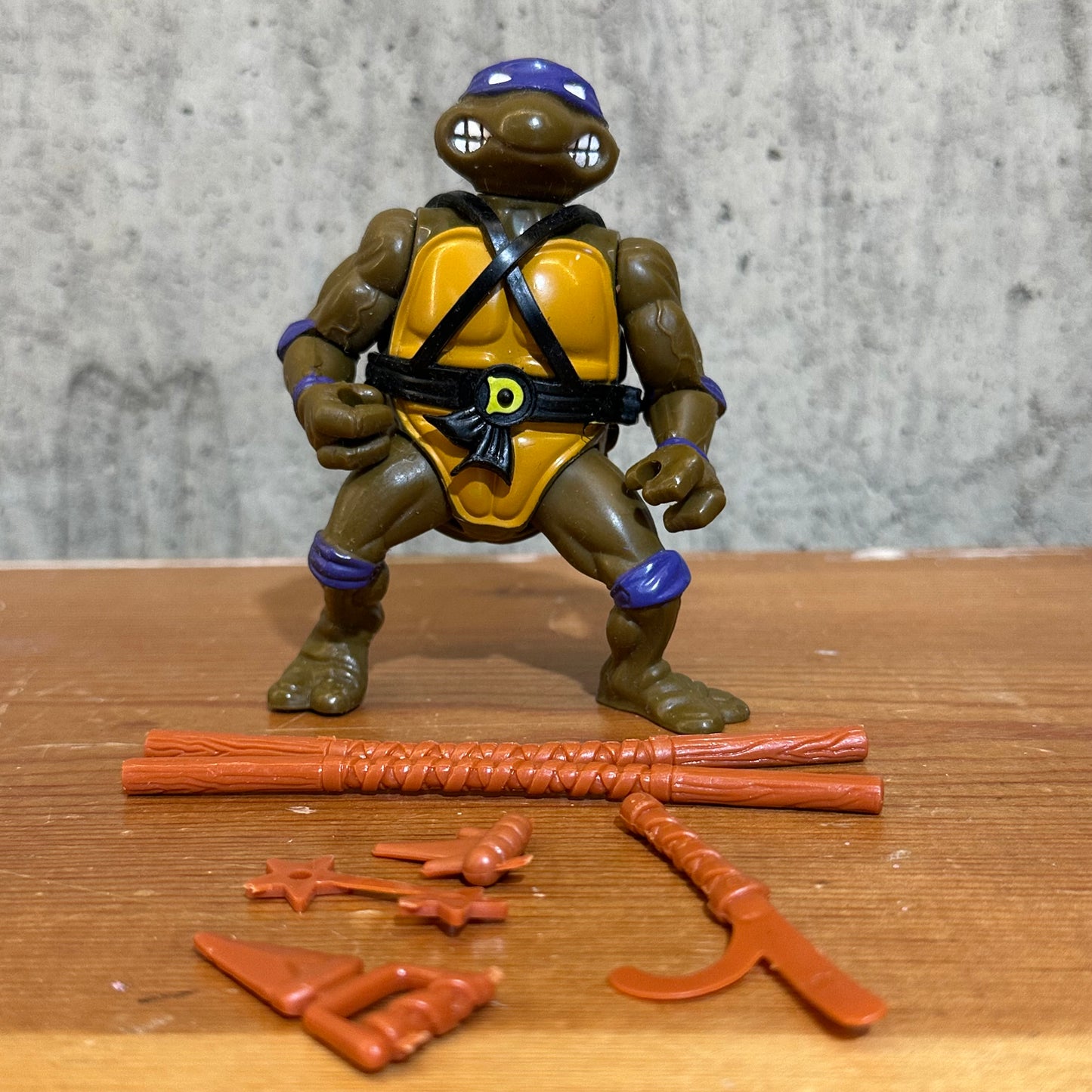 Donatello 1988 Complete Plastic Head TMNT Vintage Ninja Turtles Action Figure Toy