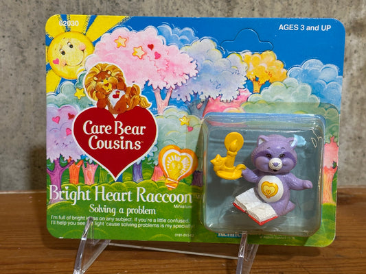 Bright Heart Raccoon Kenner Care Bears Cousins Sealed MOC 1985 Unpunched Card