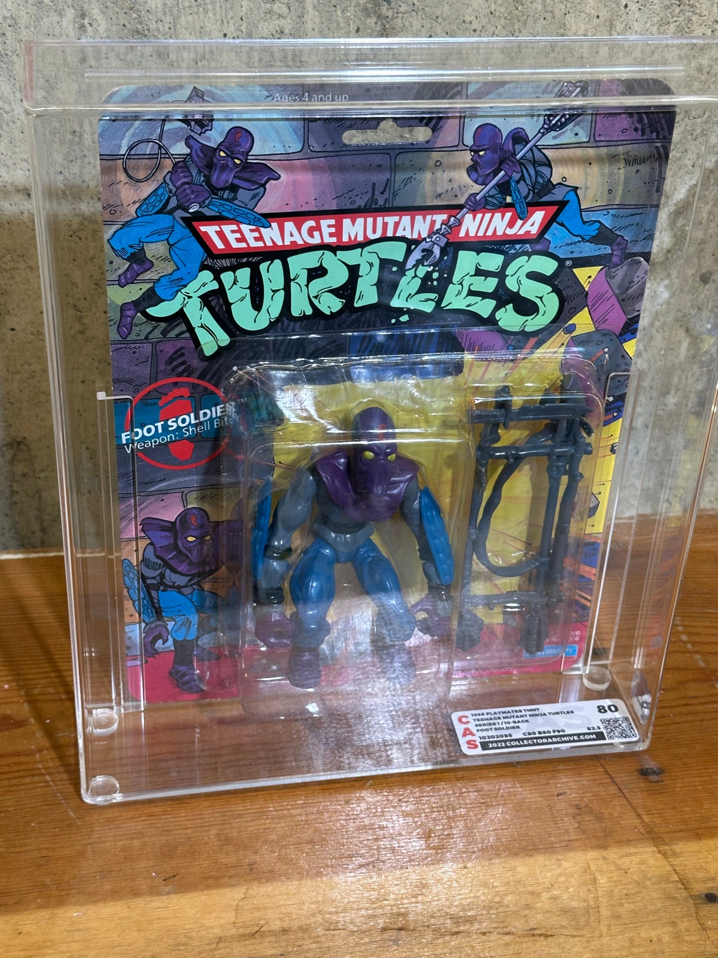 Foot Soldier 1988 TMNT CAS 80 Vintage Graded Ninja Turtles Action Figure Toy