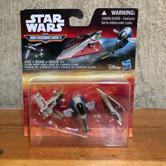 STAR WARS MICRO MACHINES CLONE ARMY RAID 2015 ATTACK OF THE CLONES 3-PACK NEW