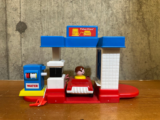 Gas Station 1989 Fisher Price Little People Set