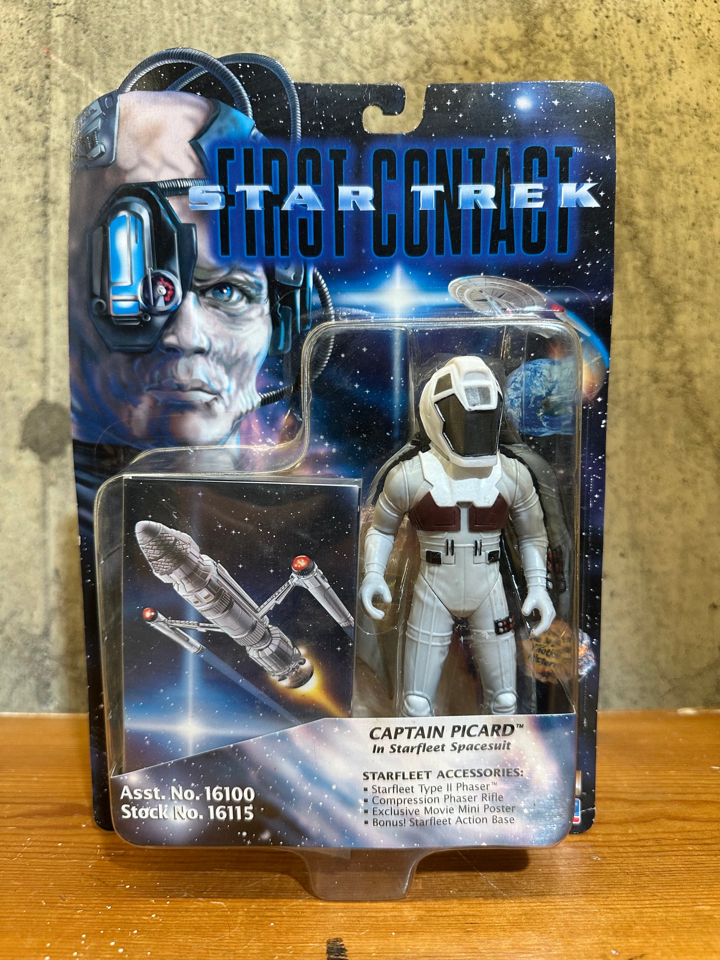 Captain Picard Star fleet Spacesuit MOC Playmates Action Figure Toy