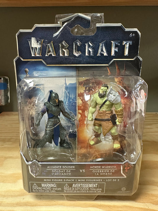Warcraft Alliance Soldier Vs Horde Warrior Jakks Mini Figure 2 Pack