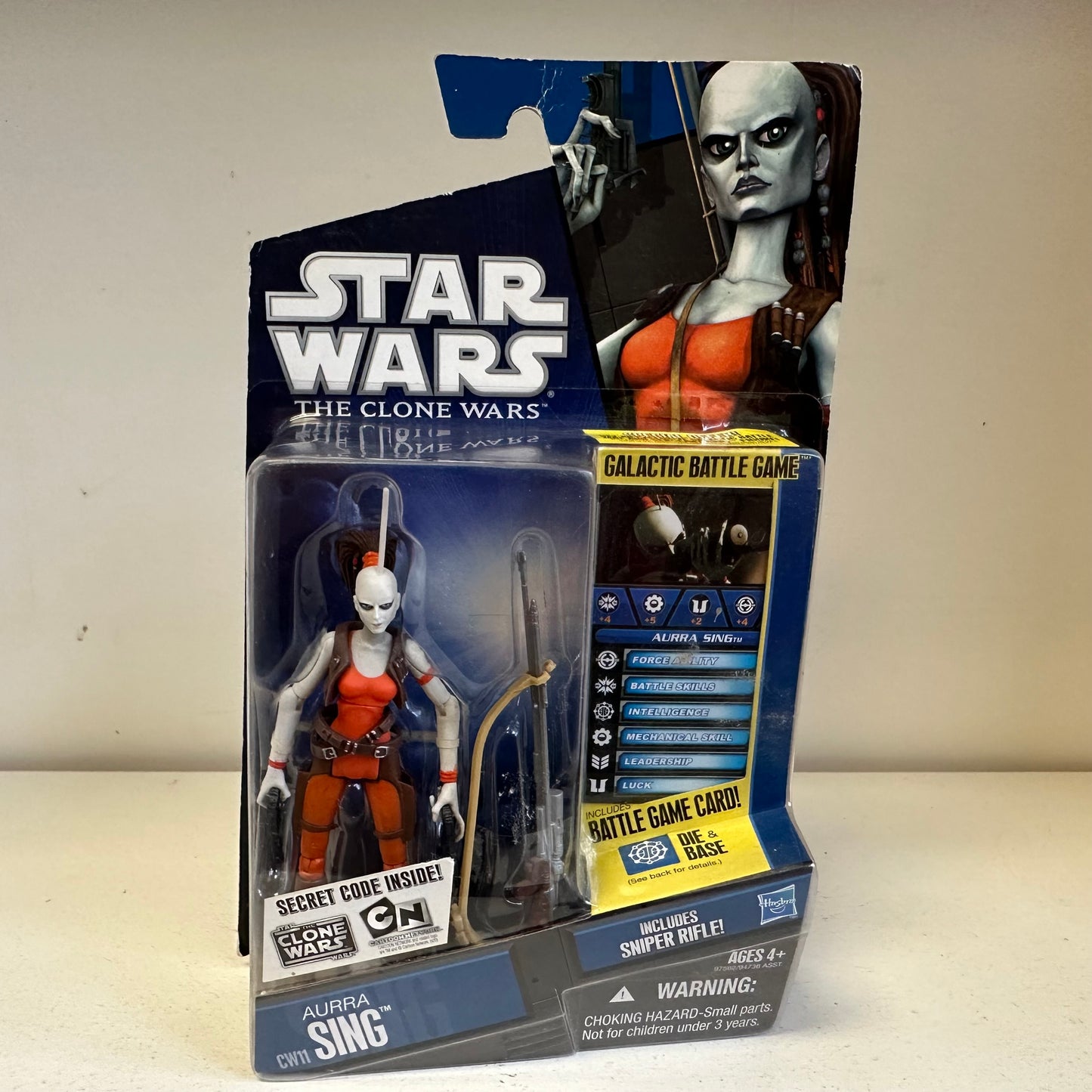 Star Wars CW11 Aurra Sing MOC Sealed Clone Wars Action 3.75”