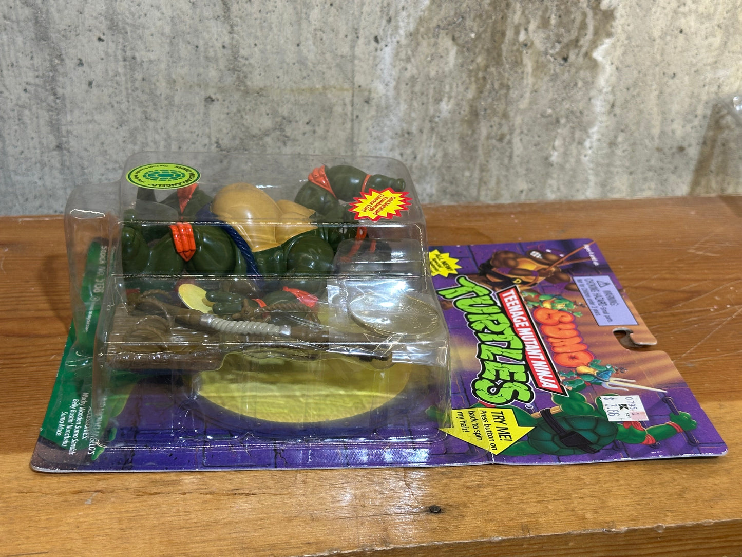 Sumo Michaelangelo MOC TMNT Rare HTF Vintage Ninja Turtles Sealed Action Figure Toy