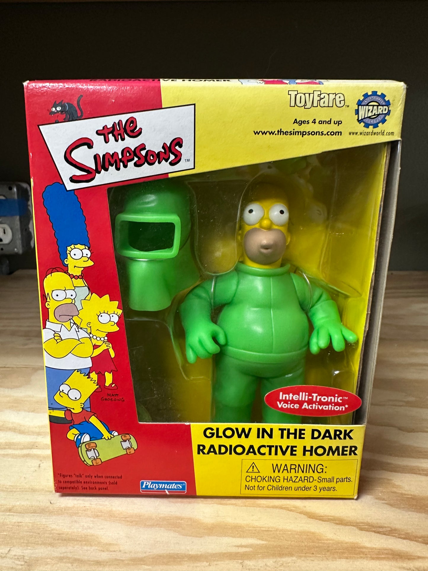 Simpsons Toy Fare Glow in the Darl Radioactive Homer Sealed Action Figure