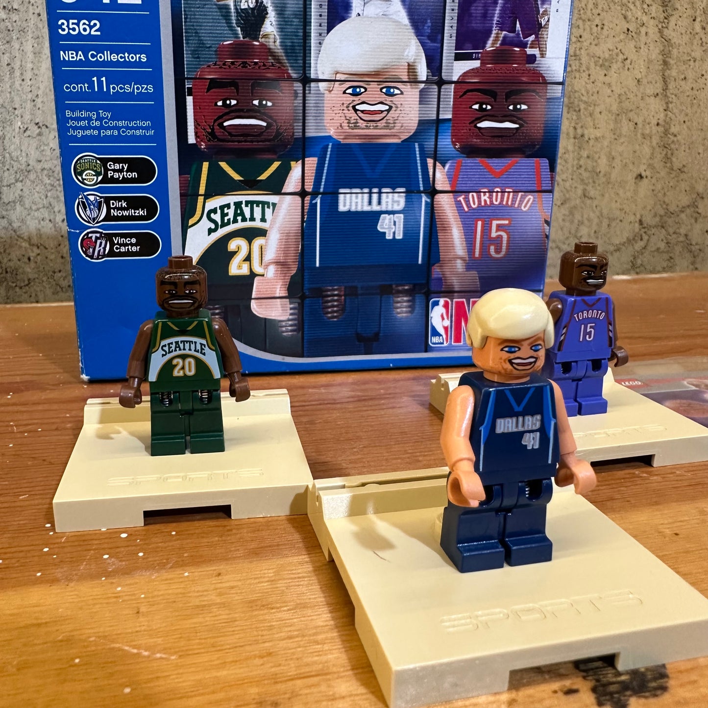 Open Box Lego 3562 Complete NBA Sealed Cards Payton Nowitski Carter Lego Sports