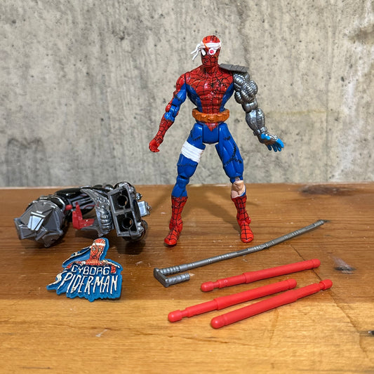 Cyborg Spider-Man 90’s 4” Marvel Toy Biz Complete Action Figure Toy