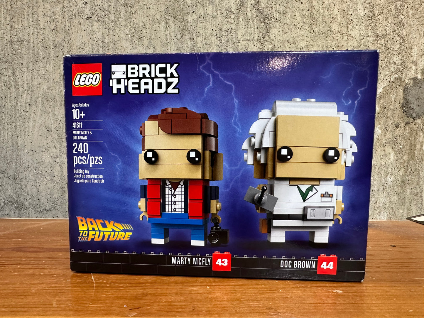 Marty McFly & Doc Brown Lego Brick Headz Sealed Lego Set Back to the Future