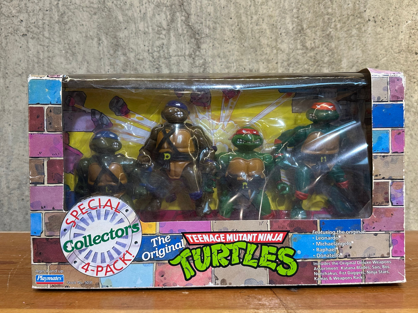 Special Collector’s 4-Pack TMNT Set of 4 Brothers Leonardo Raphael Donatello Michaelangelo Sealed Box 1992 Target Exclusive