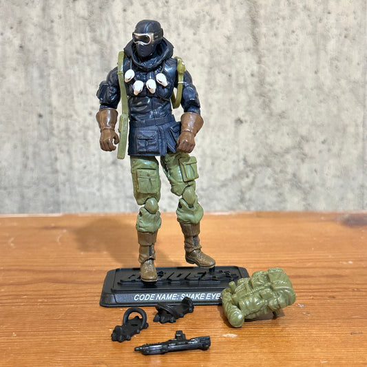 Snake Eyes 25th Anniversary Incomplete GI Joe 2008 Action Figure Toy