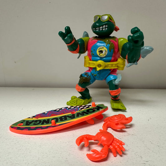 TMNT Mike the Sewer Surfer Complete Vintage Ninja Turtles Action Figure Toy