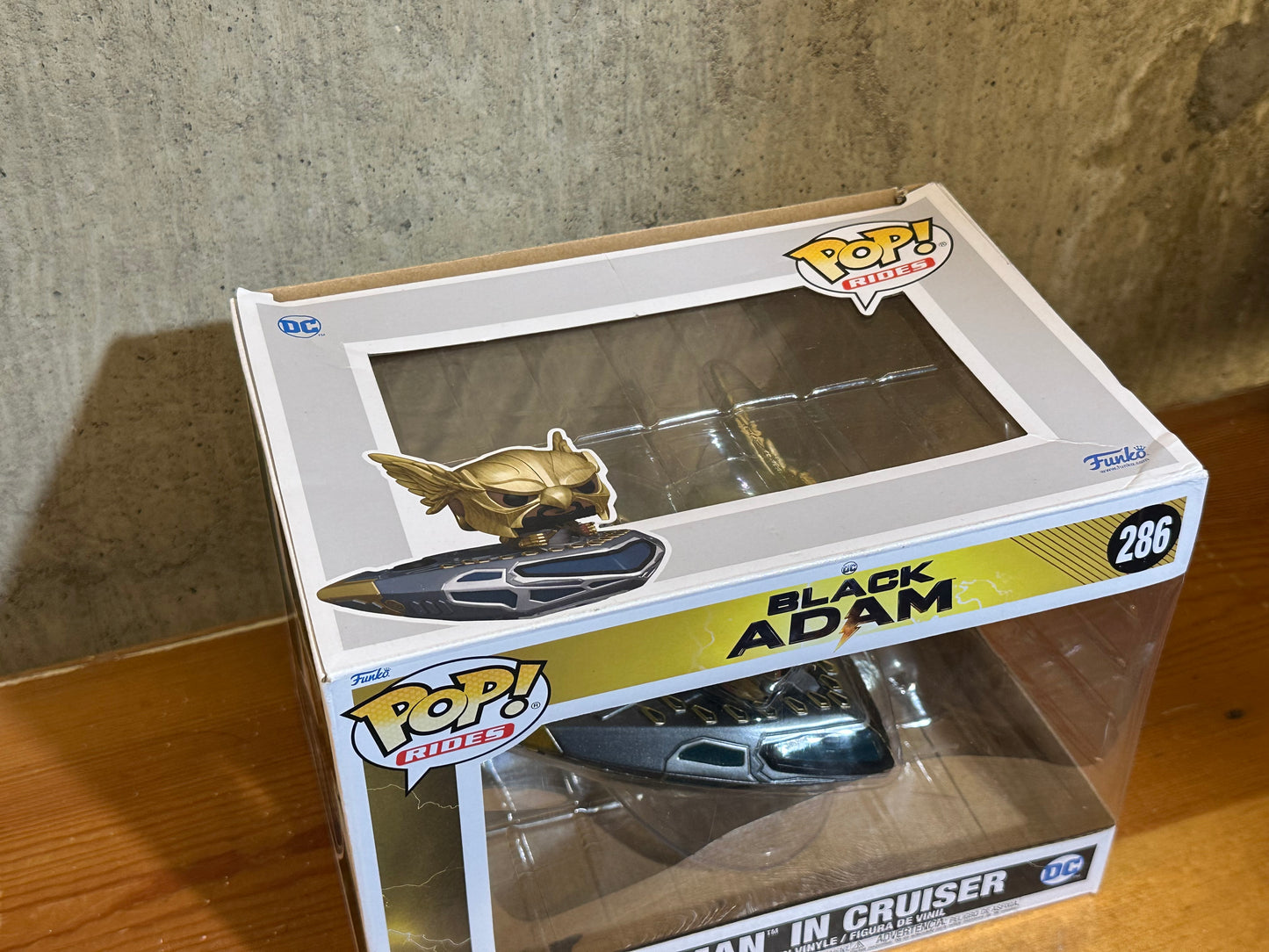 Funko Pop Black Adam Hawkman in Cruiser #286 Vinyl Figure Rides Deluxe DC Comics