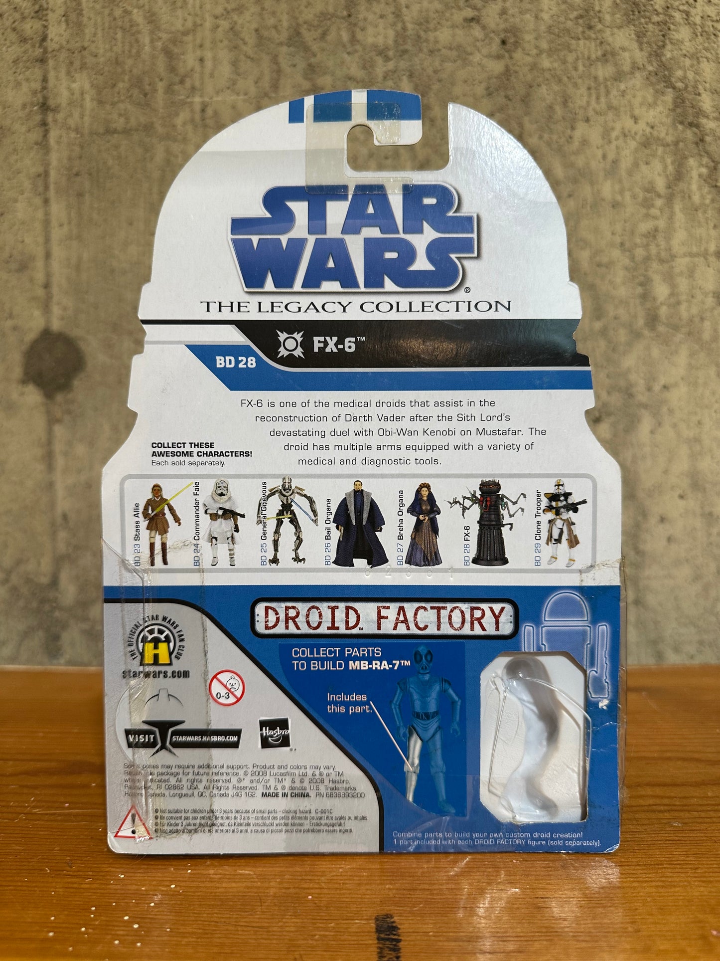 FX-6 Star Wars Legacy Collection 3.75” Action Figure Toy