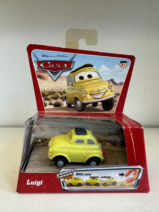 Disney Pixar Cars Luigi Pullbax Motor Sealed Toy Car