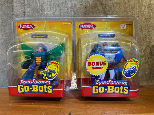 Buzzer-Bot and Aero-Bot II 2-Pack Transformers Go-Bots K-mart 2-Pack Sealed