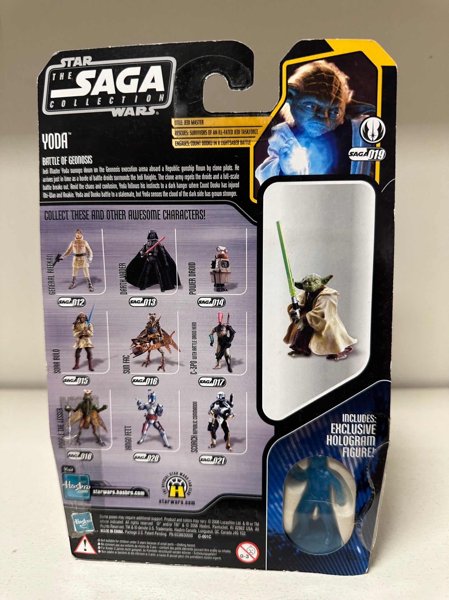 Star Wars Saga Collection yoda 3.75” Action Figure MOC