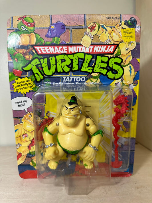 1991 TMNT Tattoo Vintage Ninja Turtles Action Figure Toy