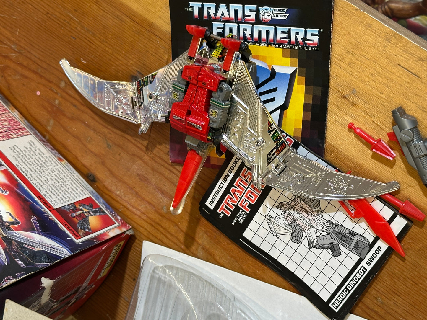 Swoop Mint Complete in Box G1 1985 Transformers Dinobot Autobot