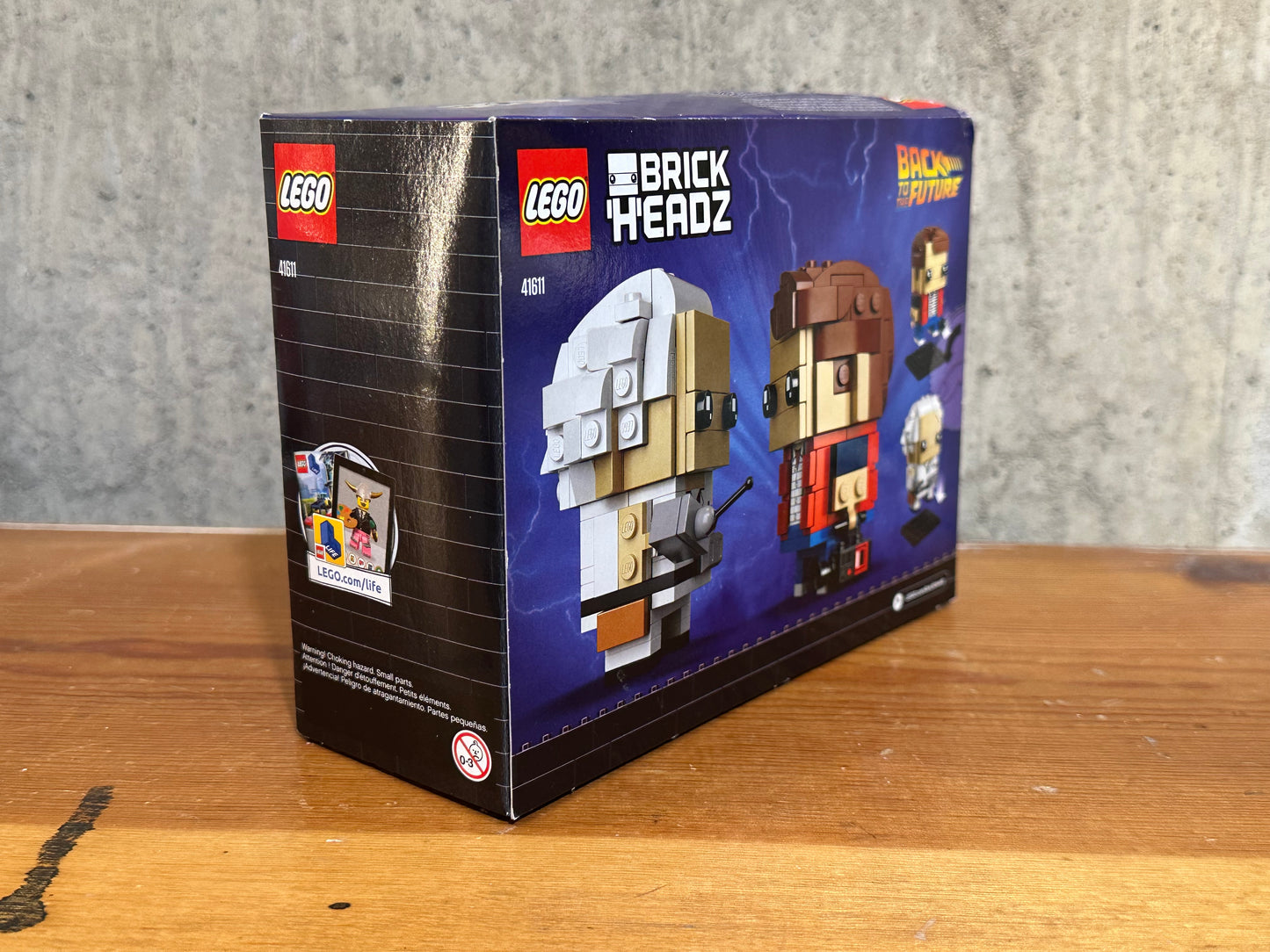 Marty McFly & Doc Brown Lego Brick Headz Sealed Lego Set Back to the Future