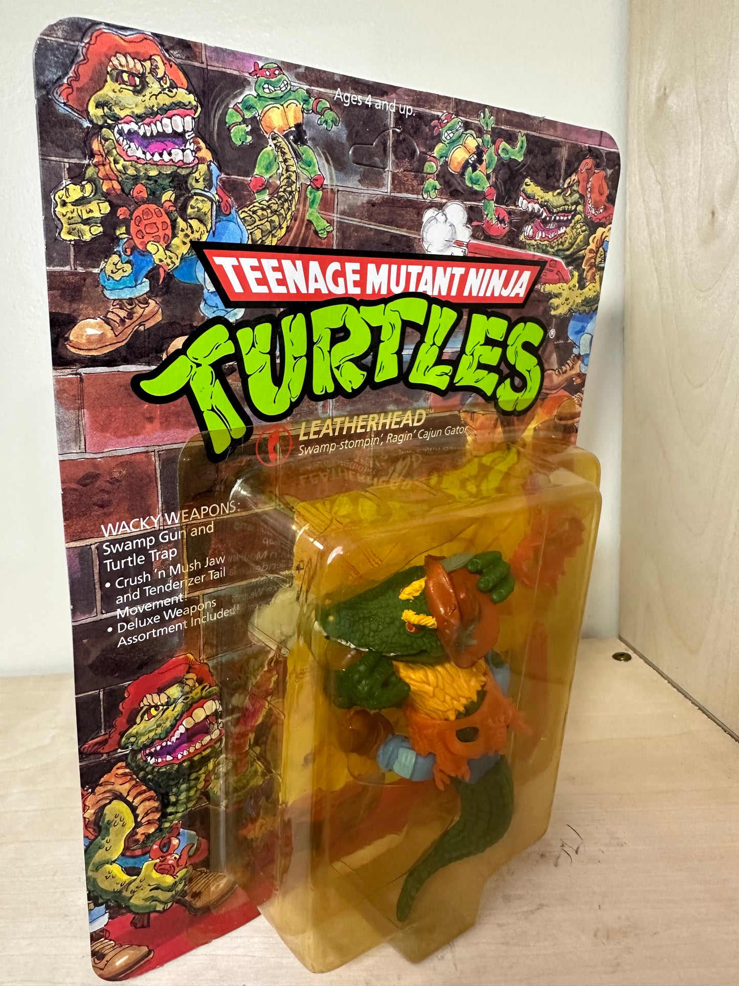 1989 TMNT Leatherhead MOC Vintage Ninja Turtles Action Figure Toy