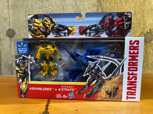 Transformers AOE WalMart Exc BUMBLEBEE DINOBOT STRAFE Age of Extinction 2014 New