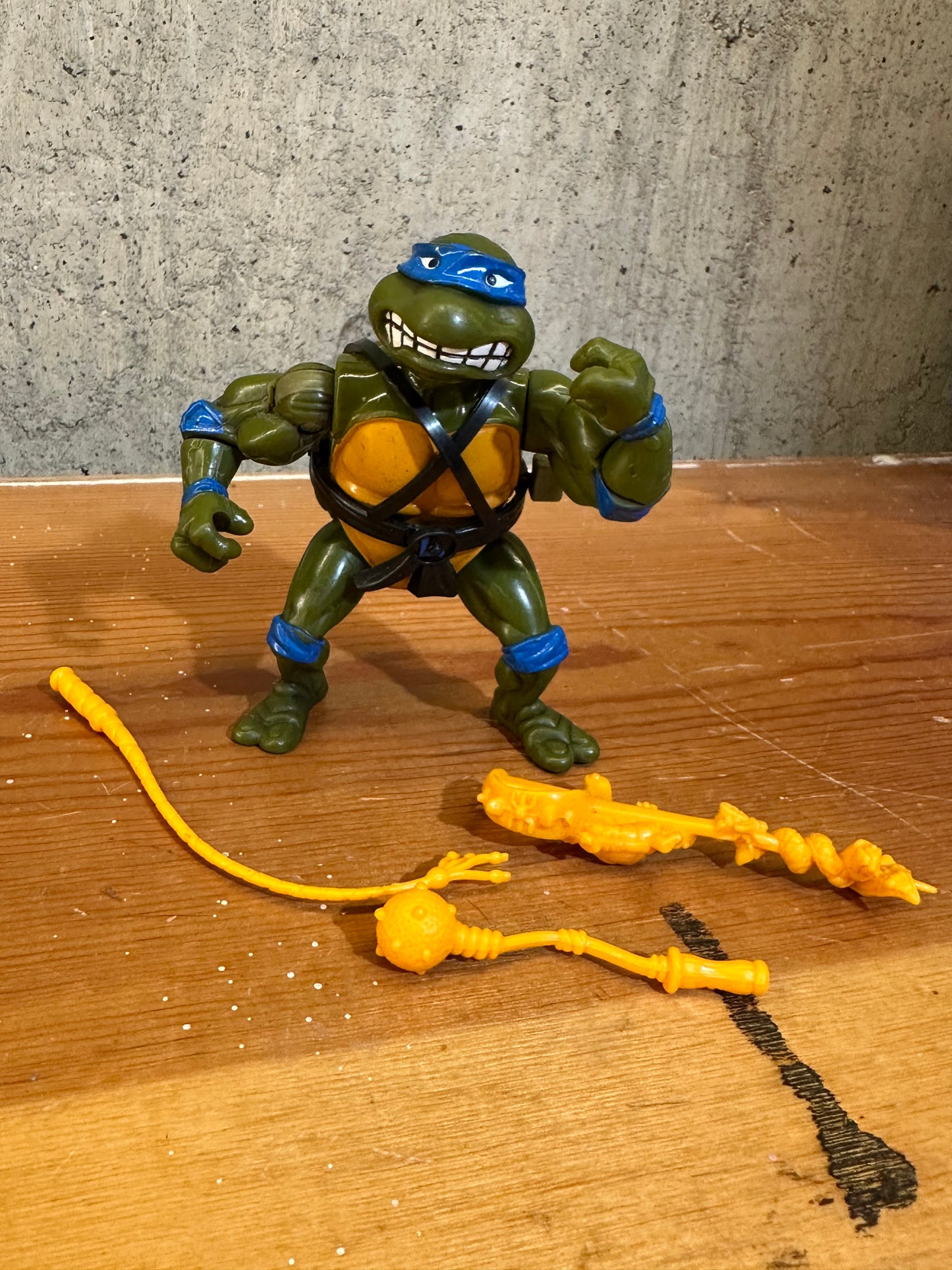 Wacky Action Leonardo TMNT Complete Vintage Ninja Turtles Action Figure Toy