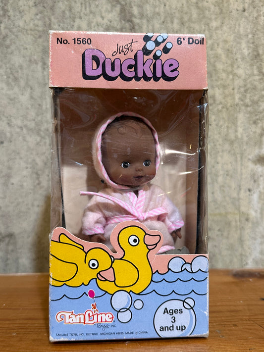 Duckie 6” Baby Doll Tan Line Toys 80’s Unused in Box