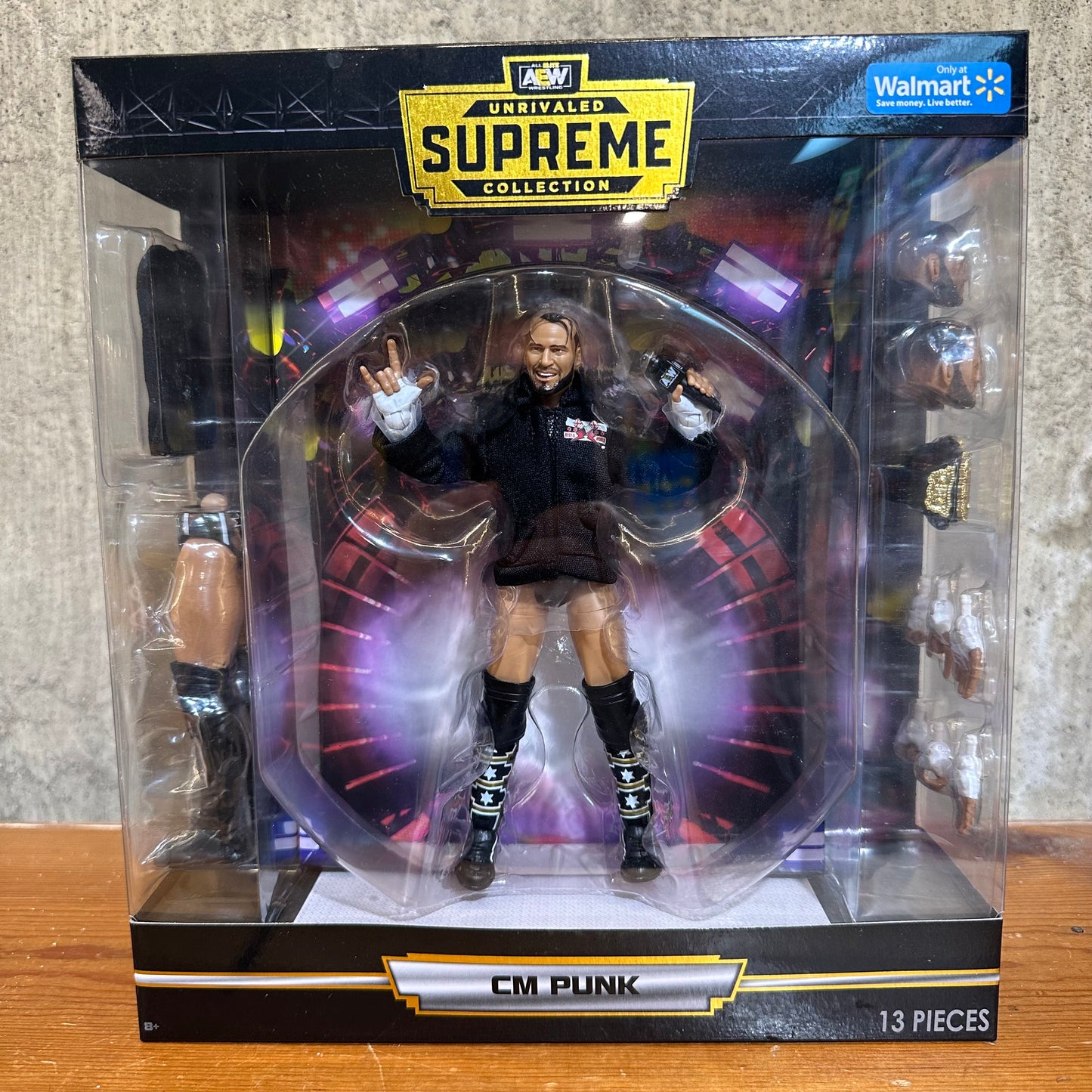 CM Punk AEW Unrivaled Supreme Collection Action Figure Jazwares WWE WWF