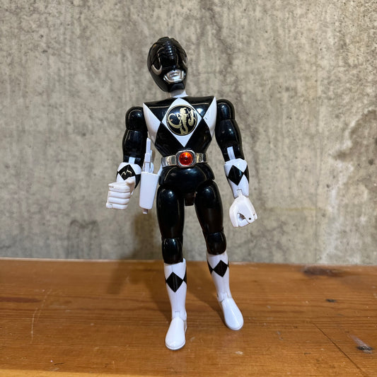 Black Ranger Zack 8” Kick Action MMPR 1995 Action Figure Toy