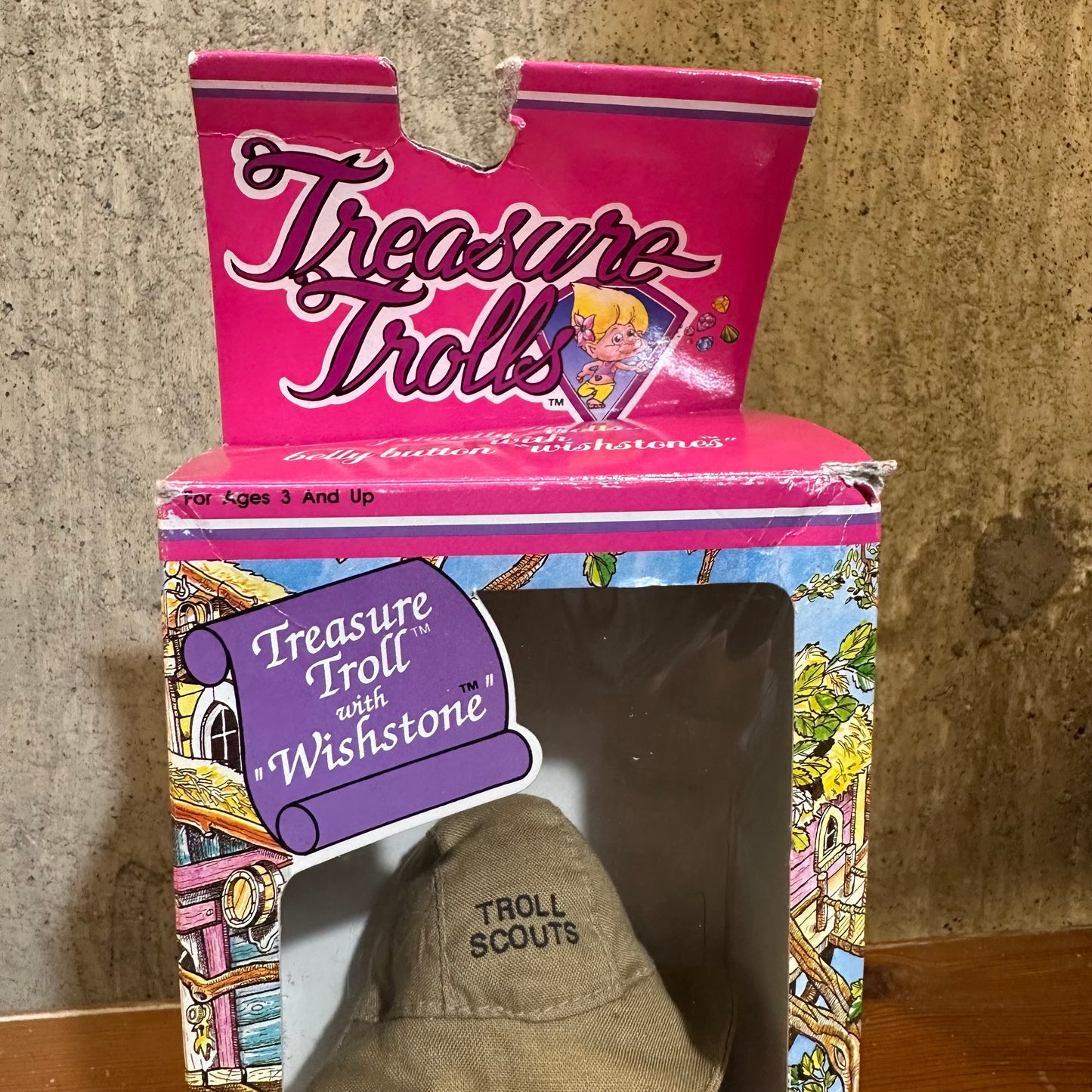 Scout Troll Treasure Trolls Sealed Damaged Box Ace Novelty 90’s Toys Boy Scouts