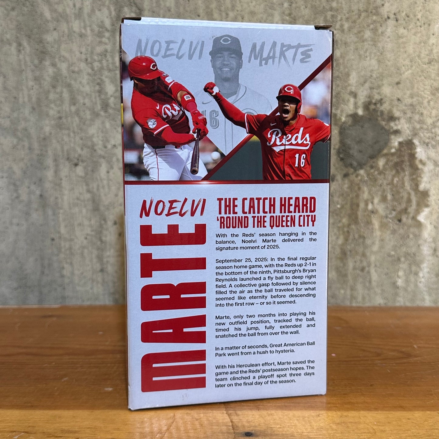 Noelvi Marte Cincinnati Reds Baseball Bobblehead Brand New