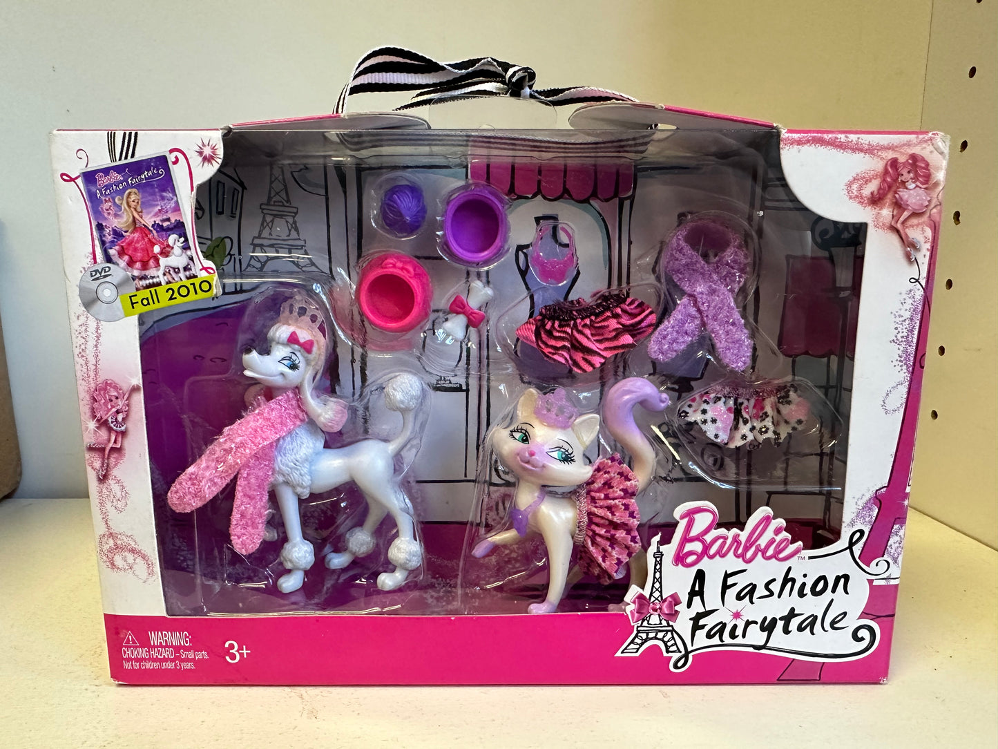 2009 Barbie A Fashion Fairy Tale Pet Set Poodle and Cat Sealed