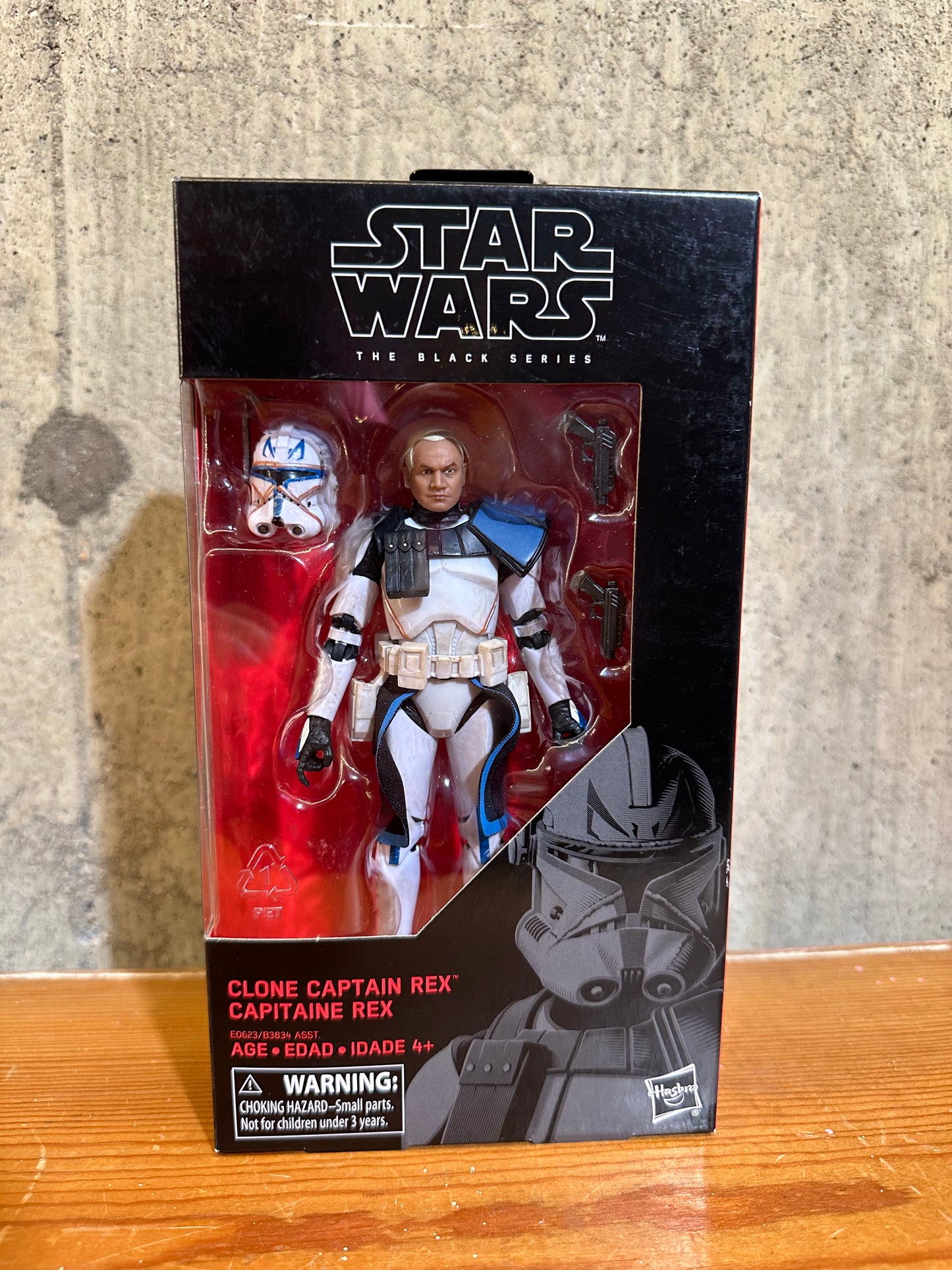 Hasbro Star Wars Clone Wars Captain Rex Black Series 6” Action Figure