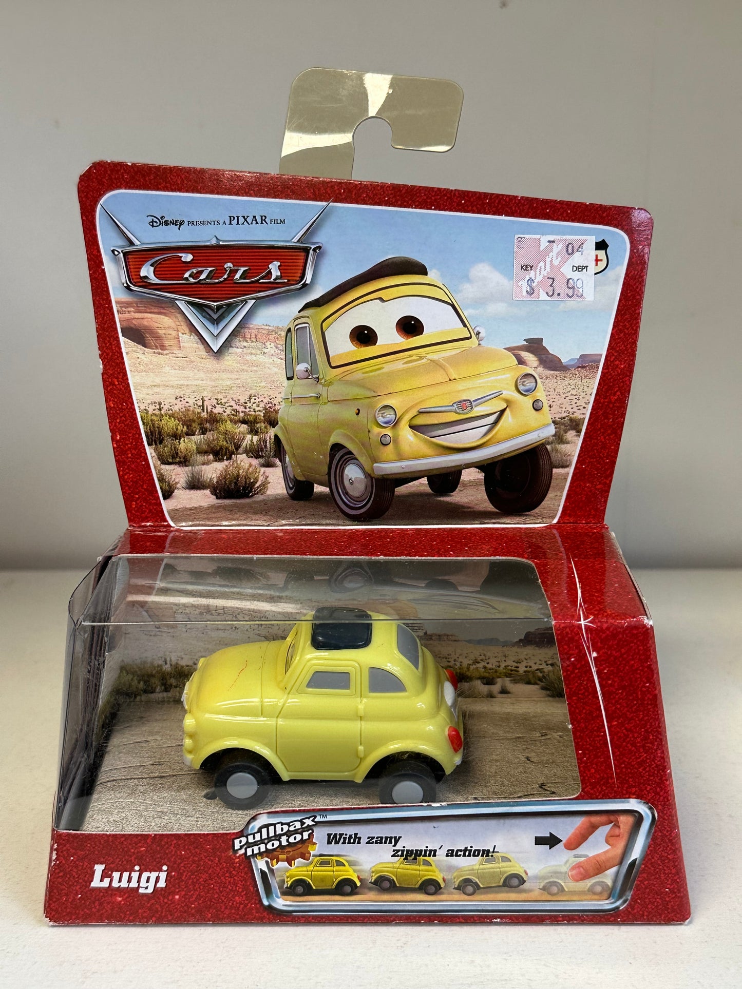 Disney Pixar Cars Luigi pullback motor Sealed in Box