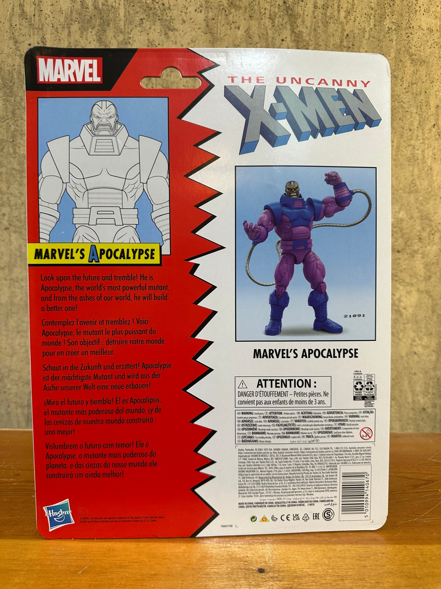 Apocalypse Marvel legends Retro Card 8” Action Figure Toy MOC