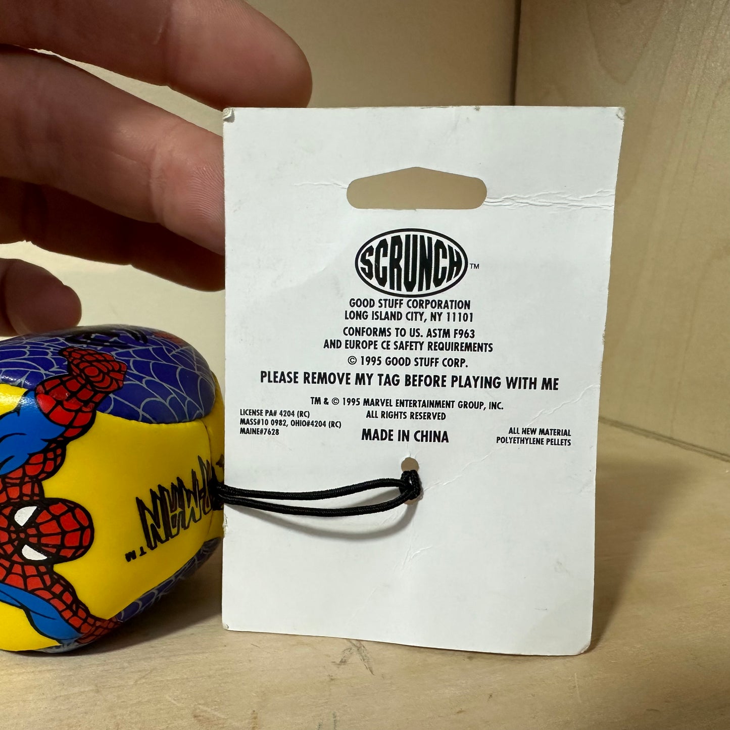 1995 Spider-Man Scrunch Hacky Sack Ball Brand New with Tag