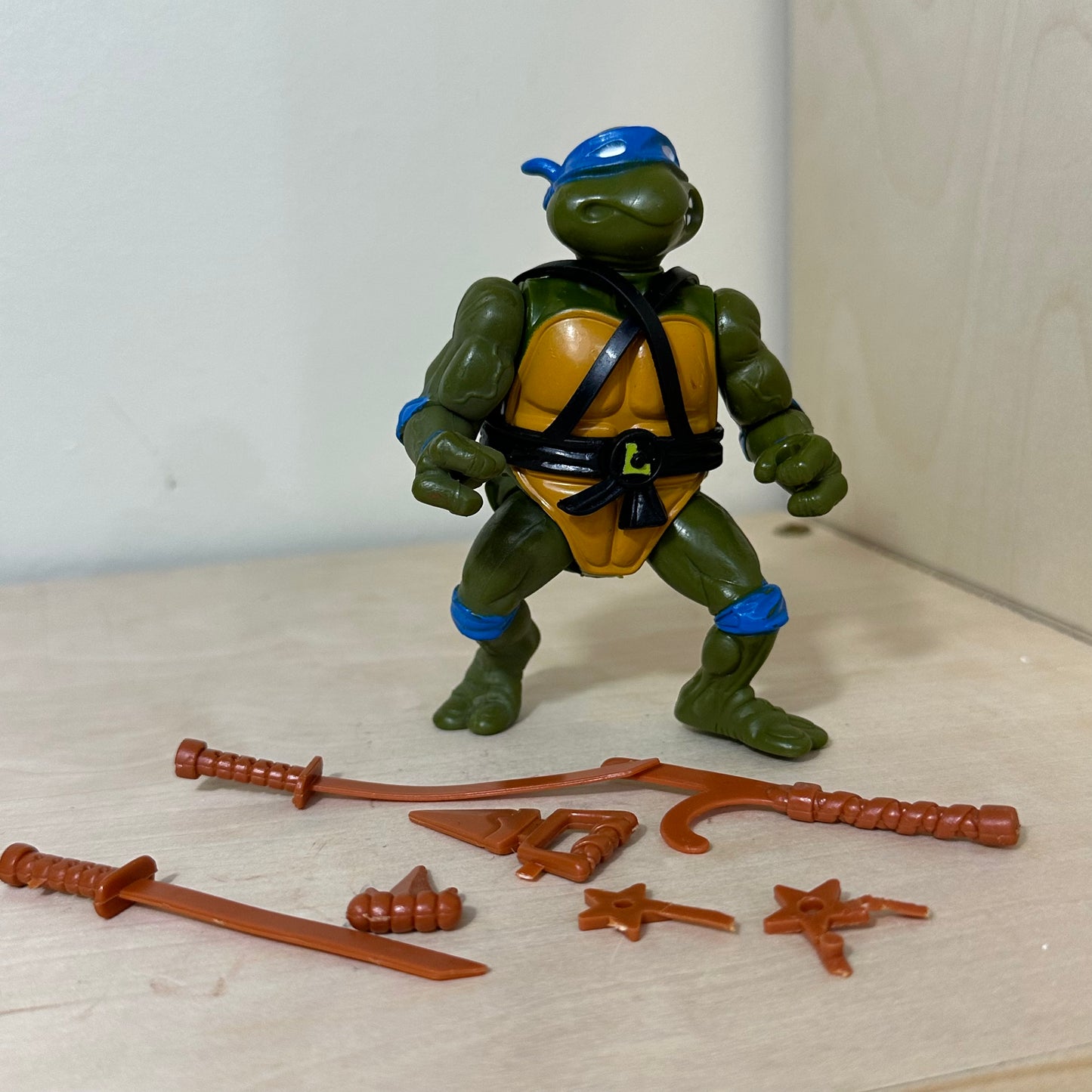 1988 Hard Head TMNT Leonardo Complete Vintage Action Figure