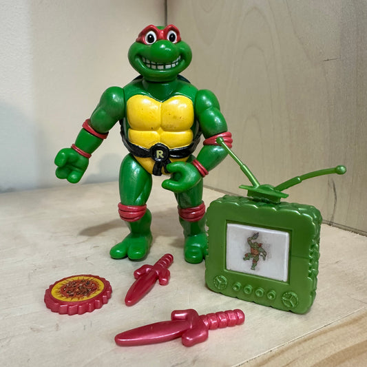 TMNT Toon Raphael near complete Vintage Action Figure 90’s Toy