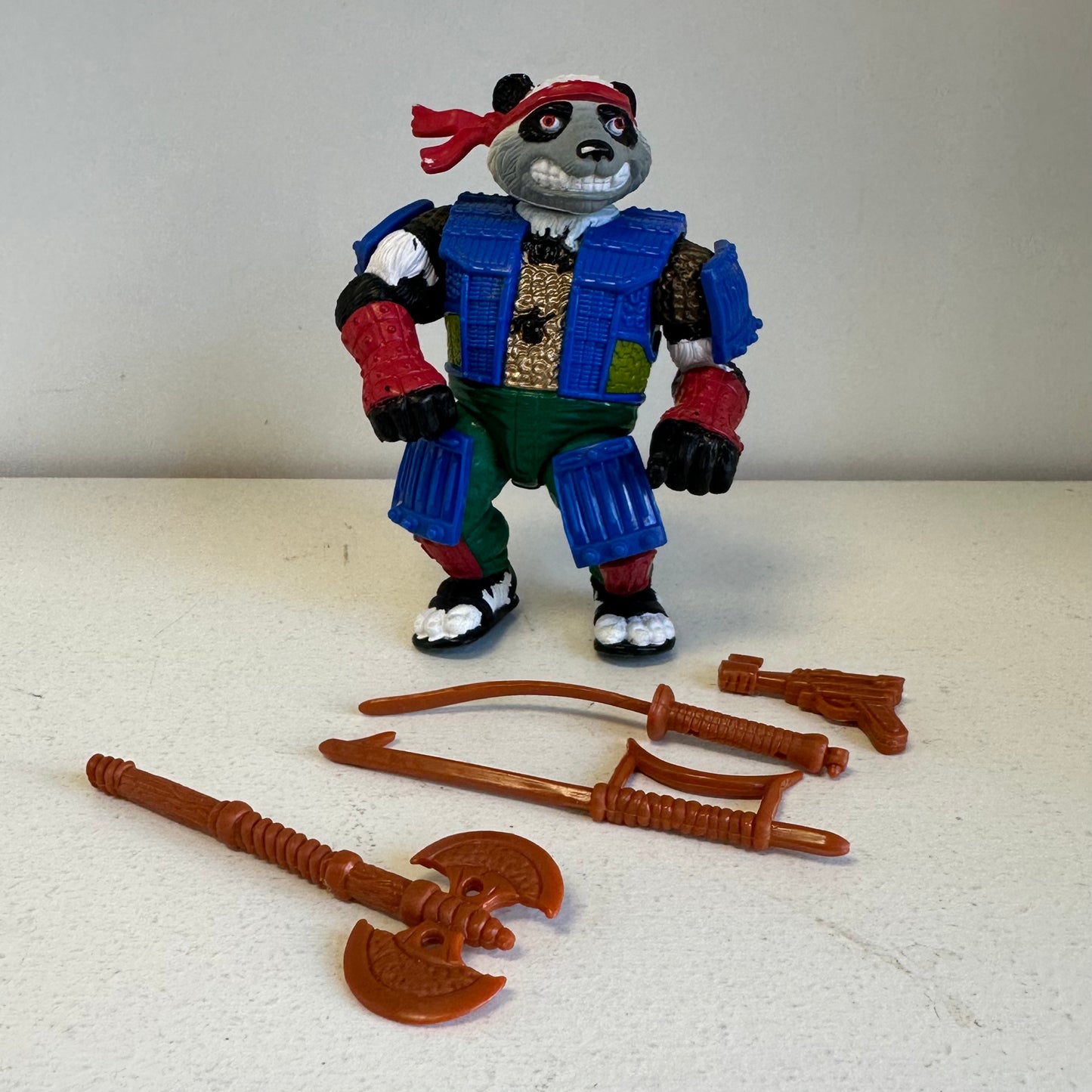 1990 TMNT Panda Khan Complete Vintage Ninja Turtles Action Figure