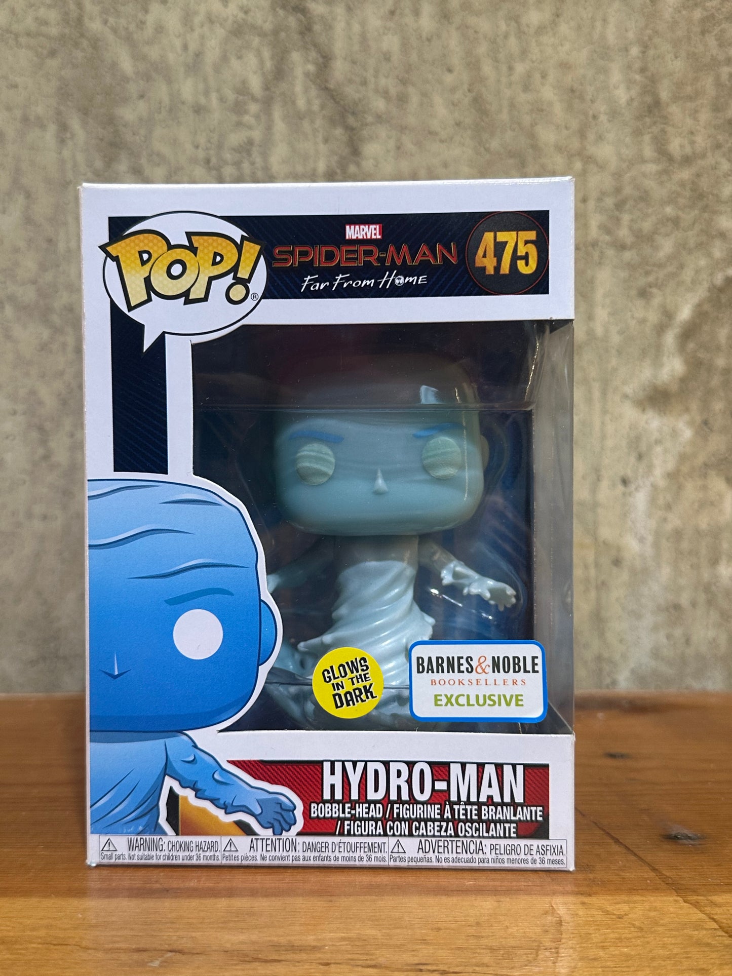 Hydro-Man Spider-Man Funko Pops 475 GID Barnes & Noble Exclusive