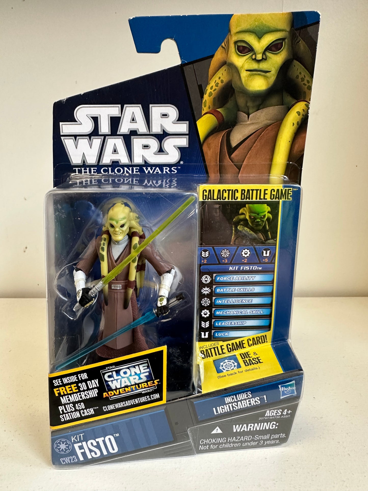 Star Wars Clone Wars Kit Fisto CW23 Action Figure Toy MOC Sealed 2010
