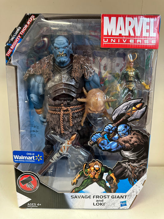 Marvel Universe Savage Frost Giant and Loki 3.75” Scale Wal-Mart Exclusive Sealed