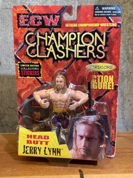 Jerry Lynn Head Butt ECW Champion Clashers Wrestling Action Figure Toy MOC WWE WWF