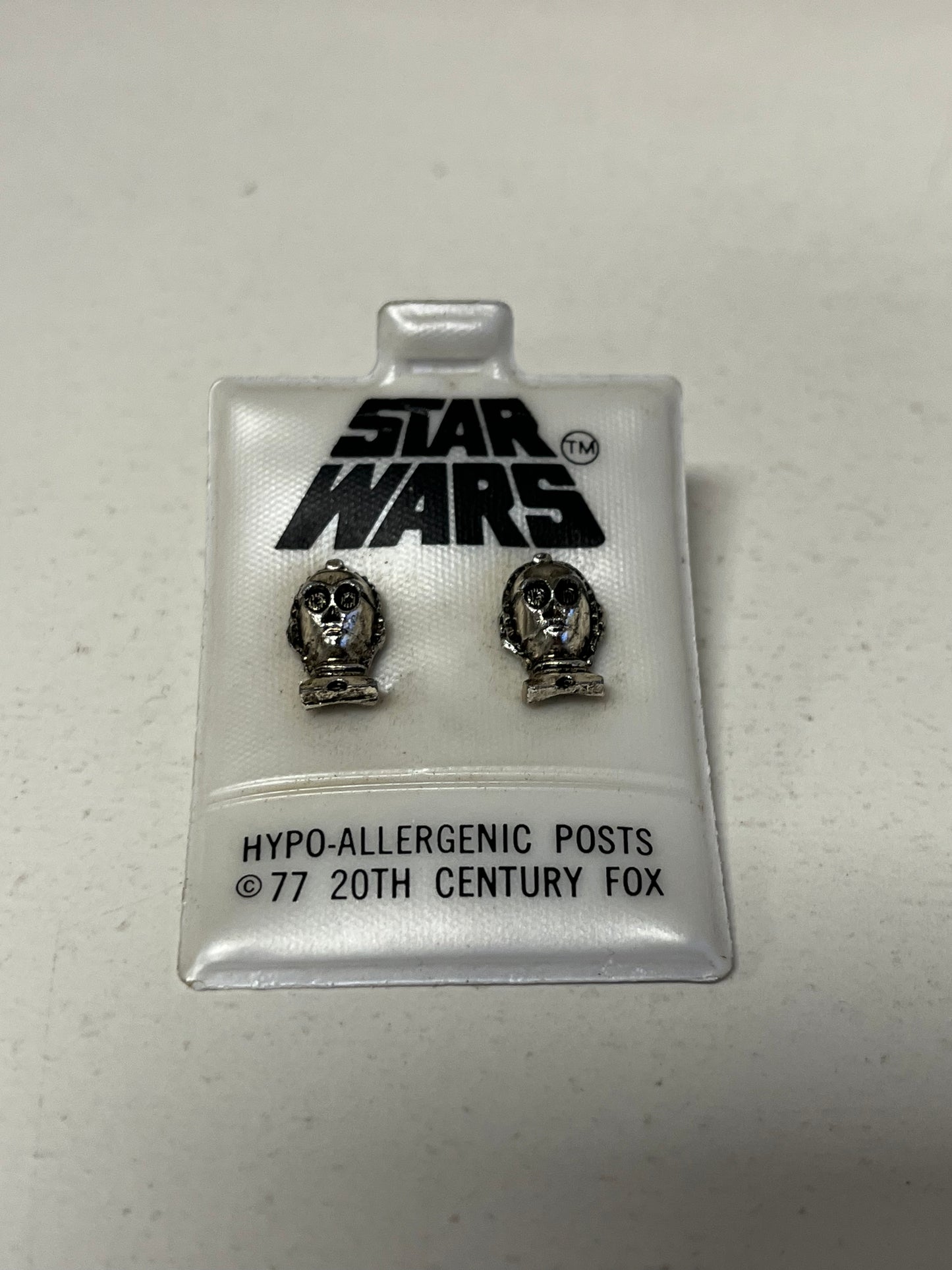 vintage Star Wars C-3PO earrings