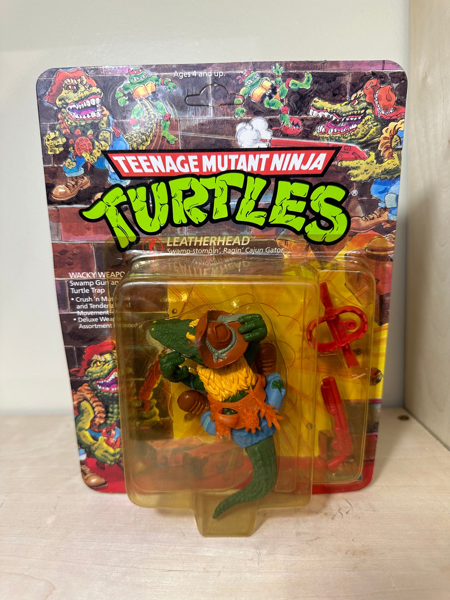 1989 TMNT Leatherhead MOC Vintage Ninja Turtles Action Figure Toy