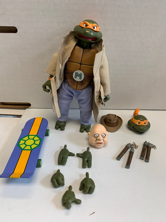 TMNT NECA cartoon Mikey in disguise