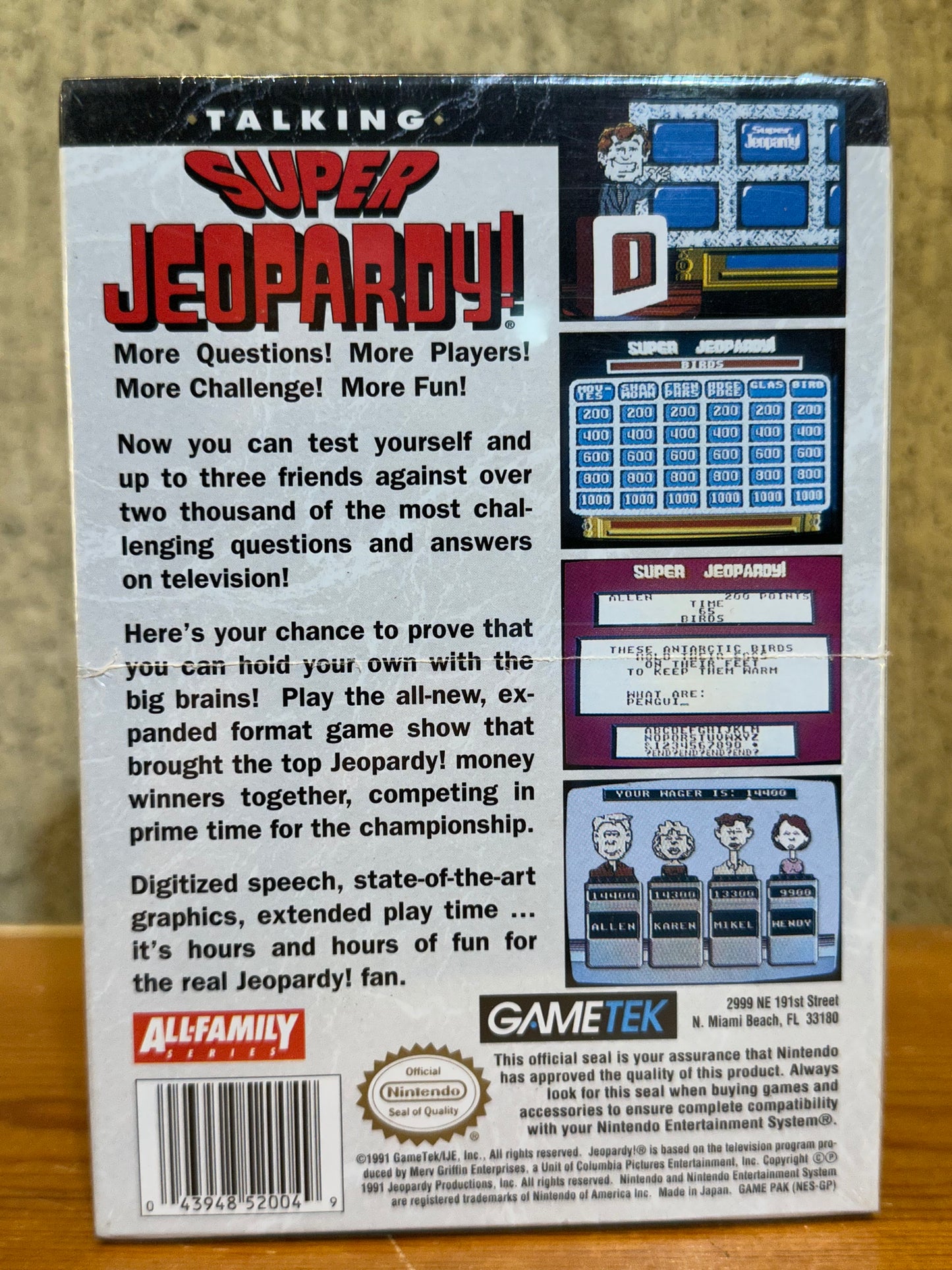 Talking Super Jeopardy! NES Sealed Brand New Video Game