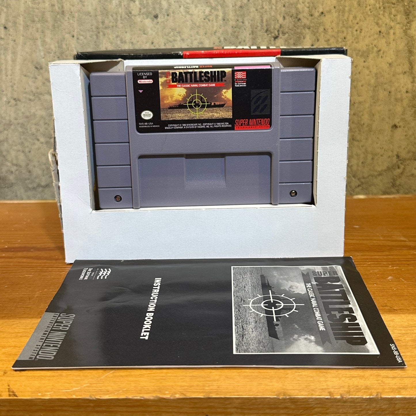 Battleship the Classic Naval Combat Game SNES Super Nintendo Video Game CIB