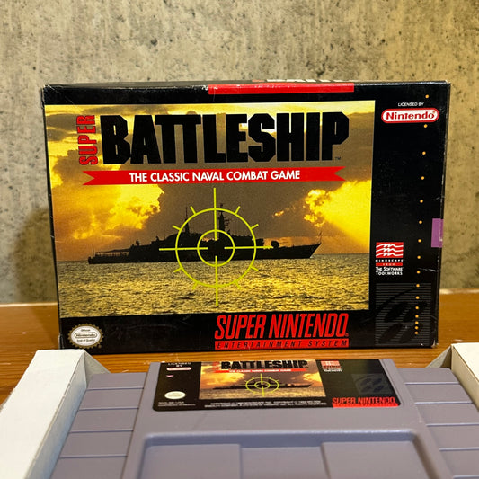 Battleship the Classic Naval Combat Game SNES Super Nintendo Video Game CIB
